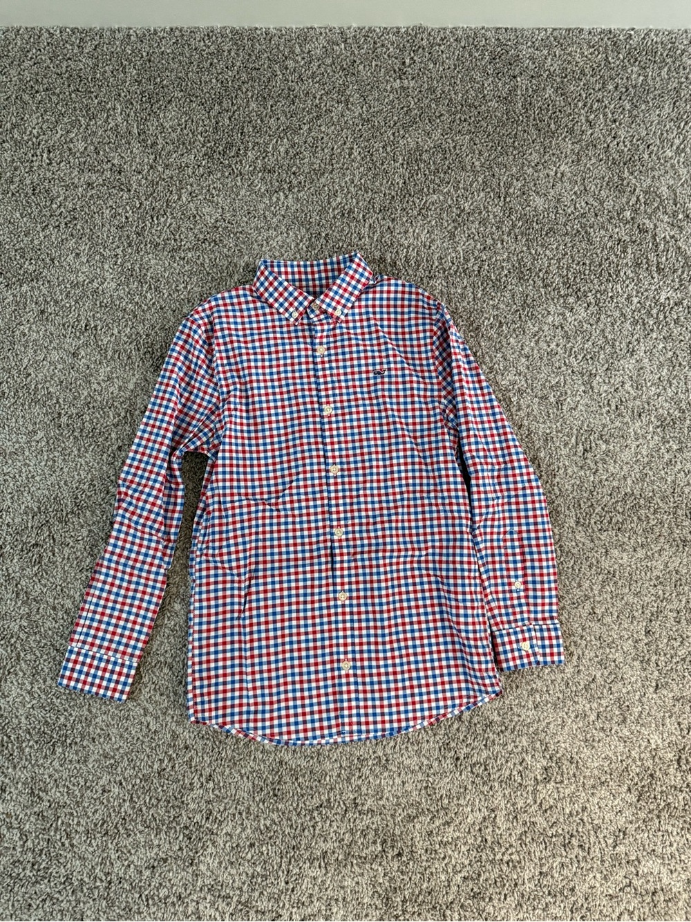 Vineyard Vines Red & Blue Gingham Button-Down Shirt